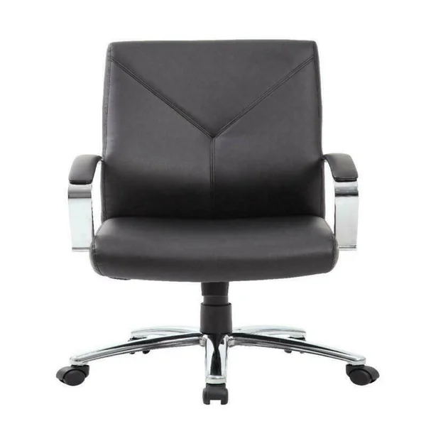 Boss Office Home Modern Executive Leather Desk Chair with Chrome Finish, Multi