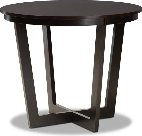 Baxton Studio Elodia Modern and Contemporary Transitional Two-Tone Dark Brown and Walnut Brown Finished Wood 5-Piece Dining Set