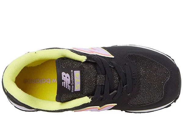New Balance 574 P - Girls 1.5 Youth Black Sneaker W