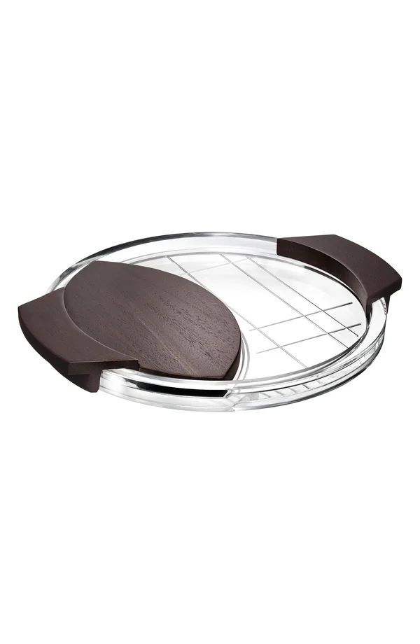 Orrefors Street Cheese Platter - Clear/Brown