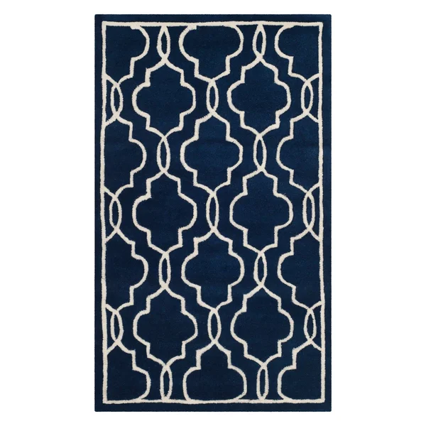 Safavieh Chatham Jaymz Hand Tufted Wool Area Rug, Navy Blue