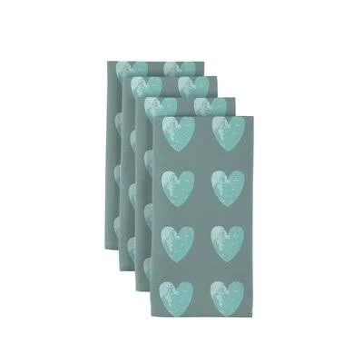 Hearts 18x22 Napkins Fabric Textile Products - Inc.