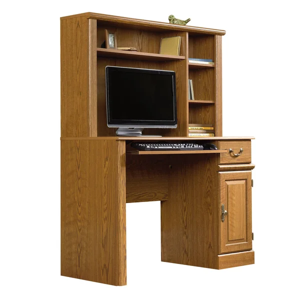 Sauder Orchard Hills Computer Desk with Hutch Carolina Oak