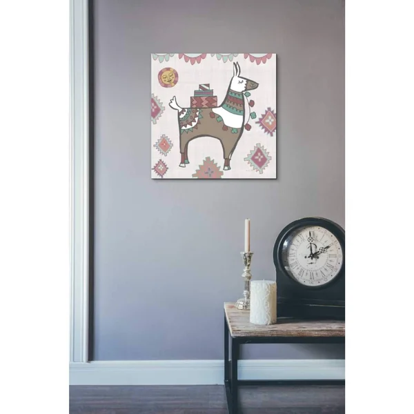Epic Graffiti Playful Llamas I by Farida Zaman - Giclee Canvas Wall Art, 12x22X12x22 37x22 x 37x22