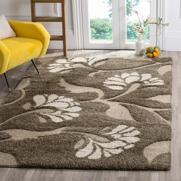 Safavieh Florida Shag Smoke/Beige 3 ft. 3 in. x 5 ft. 3 in. Area Rug