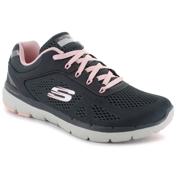 Skechers Women's Flex Appeal 3.0 Sneaker - Charcoal/Pink