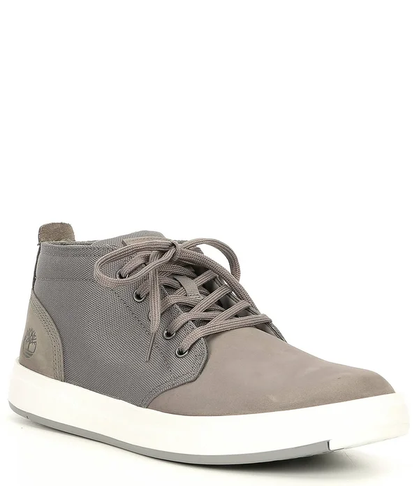 Timberland Davis Square Canvas/Leather Chukka 12 Men's Grey