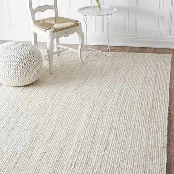 Malaysia Hand Braided Jute Off White Area Rug Three Posts Rug Size: Runner 2&6x22 x 14&