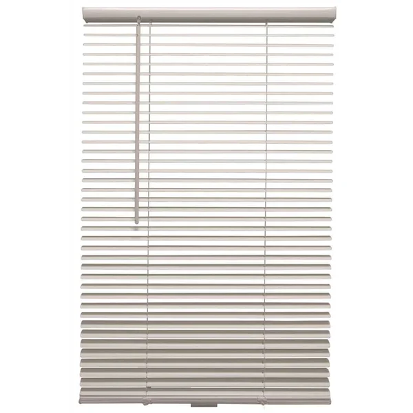 Designer's Touch 10793478415793 White Cordless 1 in. Room Darkening Vinyl Cut Blind - 52 in. W x 64 in. L
