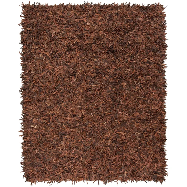 Safavieh Leather Shag Light Gold 6 ft. x 9 ft. Area Rug