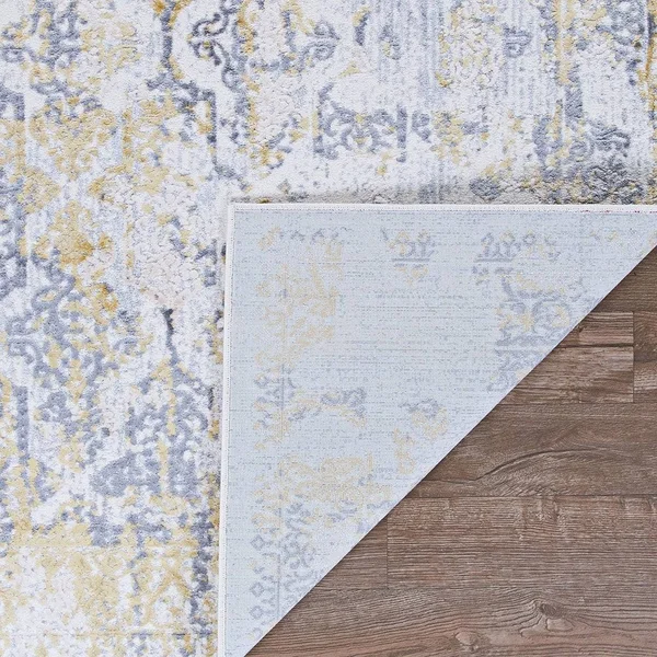 Allure Ipswich Gold/Silver Area Rug - 3&3x22 x 5&3x22