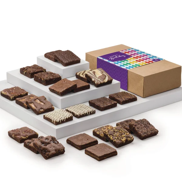 Birthday Double Dozen Gourmet Chocolate Gift Box by Fairytale Brownies