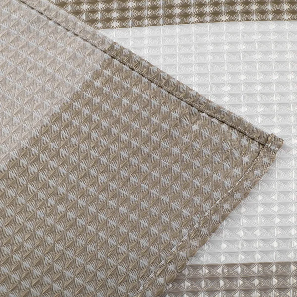 Dainty Home Ombre Waffle Weave Fabric Shower Curtain Taupe