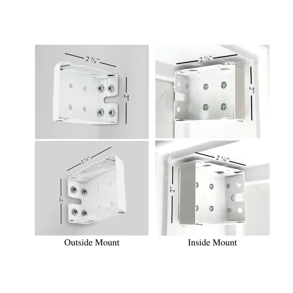 Linen Avenue Custom Cordless Faux Wood Blind White, 23 W x 48 H Partial Inside Mount