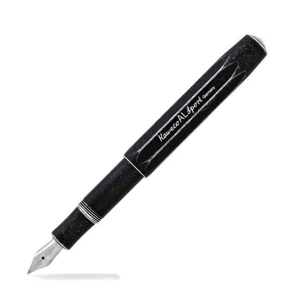 Kaweco Al Sport Fountain Pen - Stonewashed Black - Double Broad