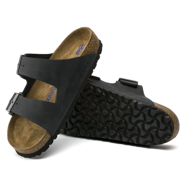 Birkenstock Arizona Oiled Leather Sandals - Iron, Size 42