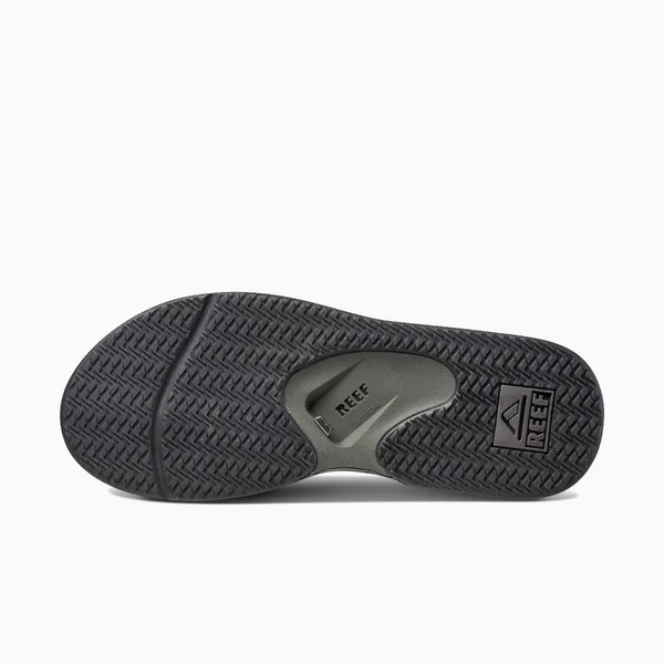 Reef Fanning Flip Flops - Grey/Black - 5