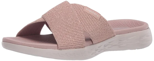 Skechers Women's on The Go 600 Glistening Slide - Rose Gold