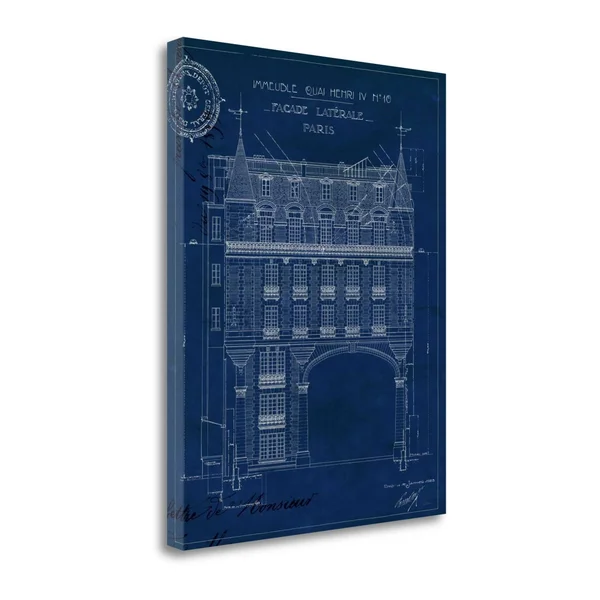 Tangletown Fine Art Quai Henri Blueprint II by Wild Apple Portfolio - Giclee Print