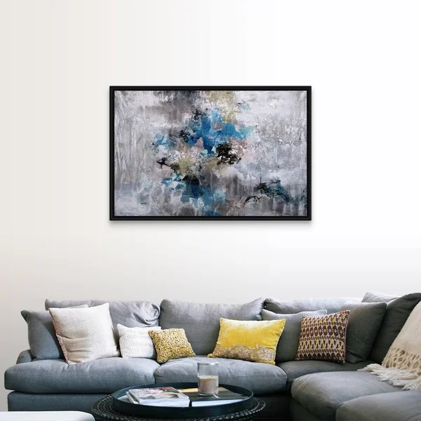 Spring Buzz Black Float Frame Canvas Art - 48 x 32