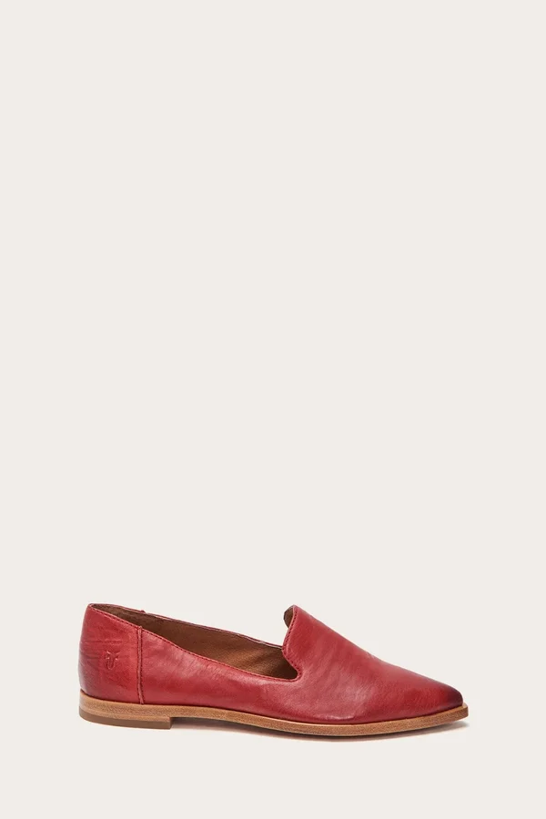 Frye Women's Kenzie Venetian Shoe, Red, Size 6