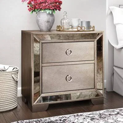 Pari 2 Drawer Nightstand Rosdorf Park