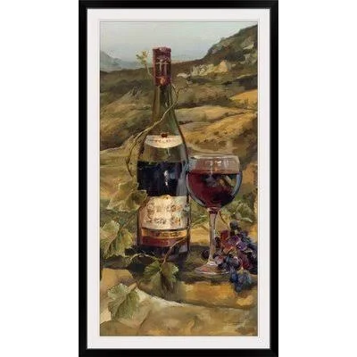&Tuscan Valley Red& by Marilyn Hageman Painting Print Great Big Canvas Size: 38x22 H x 23x22 W x 1x22 D, Format: Black Framed
