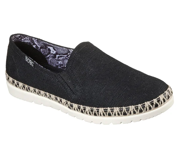 Skechers Women's Bobs Flexpadrille 3.0 Dark Horse Espadrille - Black
