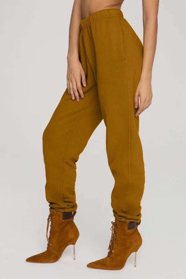 Women's Boyfriend Sweatpants in Bronze Brown Size 4, Good American, Khloé Kardashian