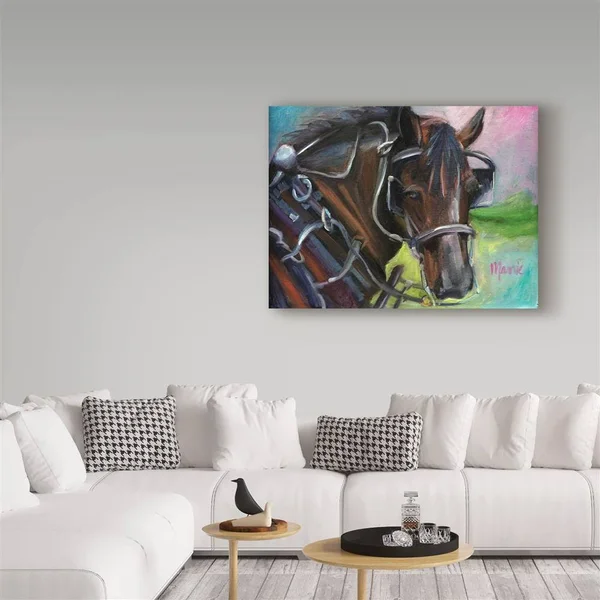 Trademark Art Marnie Bourque 'Charleston Working Horse' Canvas Art