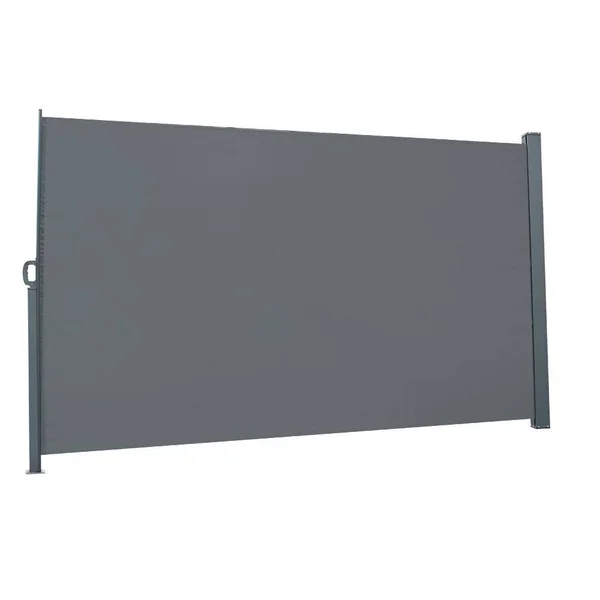 Winado 63 in. Aluminum Privacy Screen Garden Fence - Gray