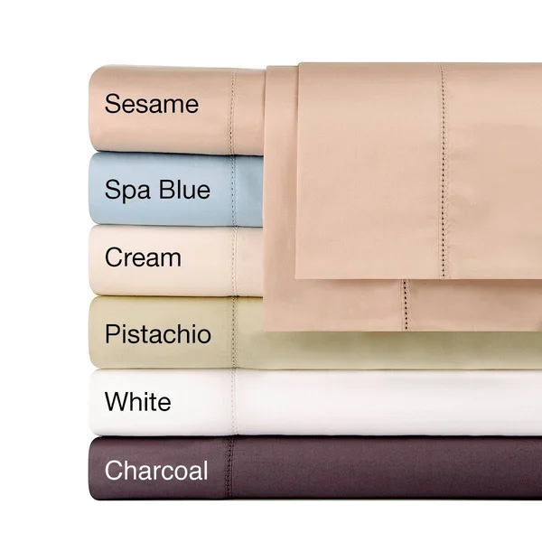 Celeste Home 610 Thread Count Pima Cotton Sheet Set, Queen, Grey