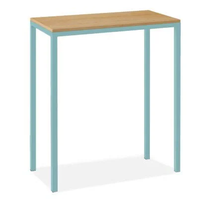 Room & Board - Modern Parsons 36W 18d 42h Bar Table w/ 1.5x22 Leg, Maple Top w/ Ocean Blue Base