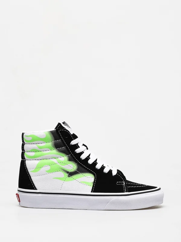Vans Sk8 Hi Shoes (flame black/true white)