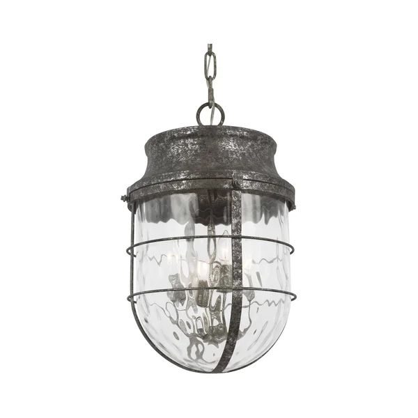 Feiss P1501DSL Parson Pendant Distressed Silver Leaf