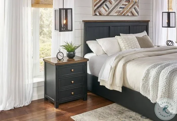 A-America Stone Creek Nightstand, Black