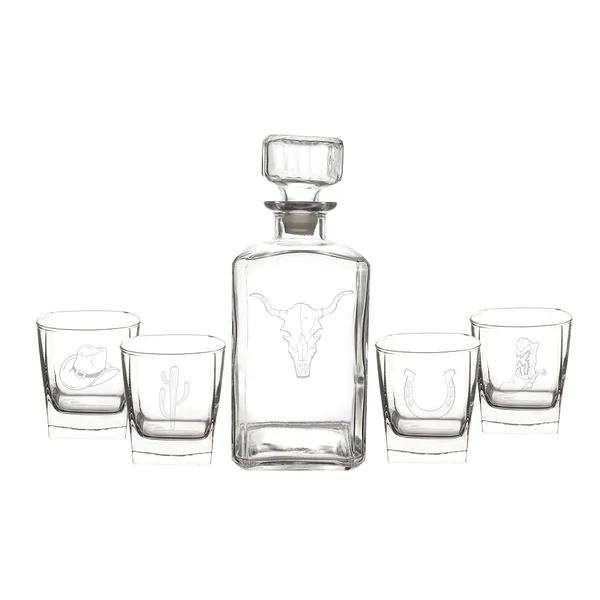 Cathy&s Concepts Western 5 Piece Decanter Set