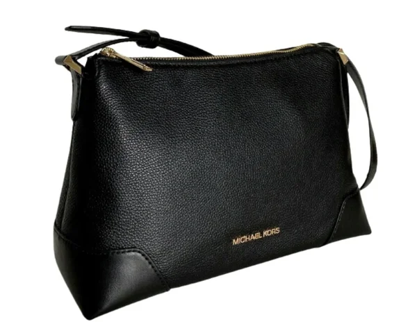 Michael Kors Crosby Medium Messenger Handbag Leather Black