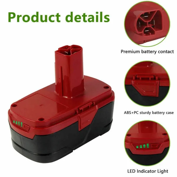 2Pack for Craftsman 19.2V XCP 5.0Ah Lithium-Ion C3 Battery Replacement, 11375 PP2025 PP203