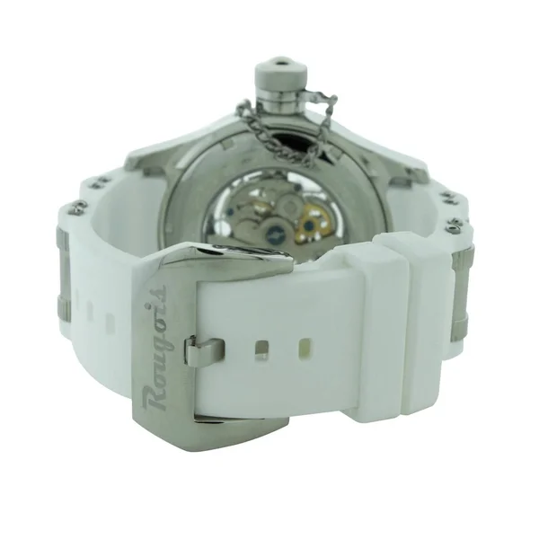 Rougois Men's Automatic Skeleton Naval Diver Watch - White