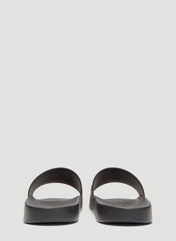 Valentino Garavani Vltn Rubber Slider Sandal - Black - Slippers