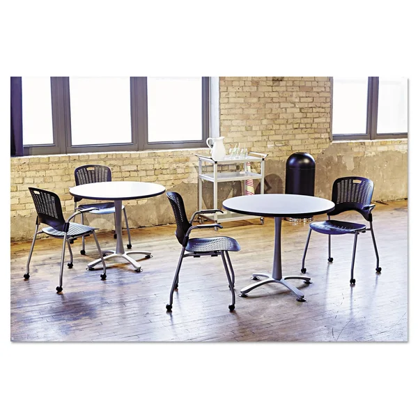 Safco Cha-Cha Sitting Height Table Base, X-Style, Steel, 29x22 High, Metallic Gray