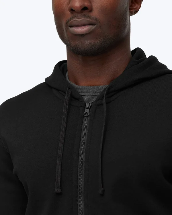 Reigning Champ Lightweight Terry Full Zip Hoodie - Black - L