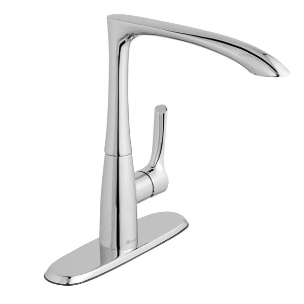 Glacier Bay Menlo Contemporary Single-Handle High-Arc Standard Kitchen Faucet in Chrome - Grey