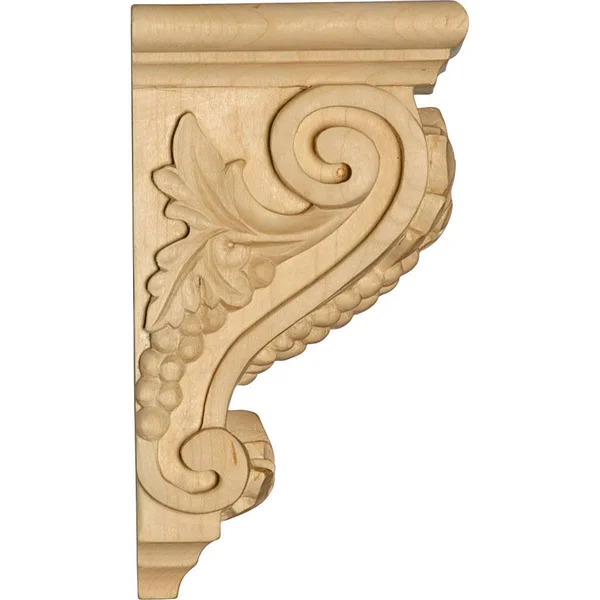 Ekena Millwork CORW03X04X07GRAL 3 1/2x22W x 4x22D x 7x22H Small Grape Corbel - Alder
