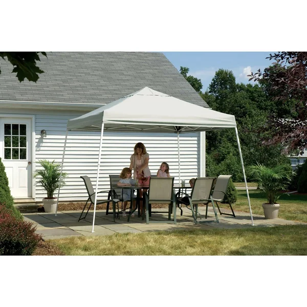 ShelterLogic 12 ft. x 12 ft. Sport Pop Up Canopy, Slant Leg, White