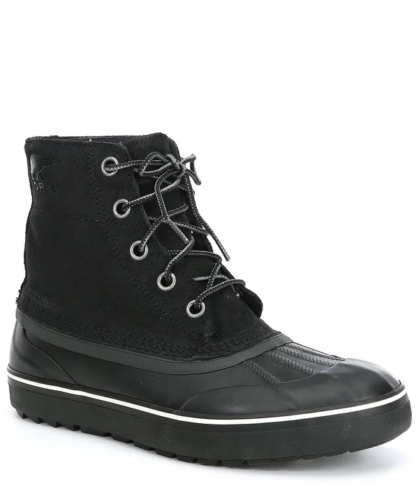 Sorel Men's Cheyanne Metro Lace Waterproof Boot - 7 - Black, Black