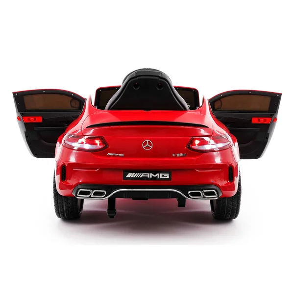 Mercedes C63S 12V Kids Ride-On Car with R/C Parental Remote - Red