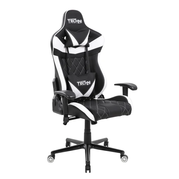 Techni Sport White Ergonomic High Back Video Gaming Chair