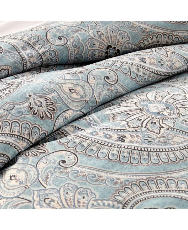 Southshore Fine Linens Classic Paisley 3-Piece Duvet Cover and Sham Set - Aqua